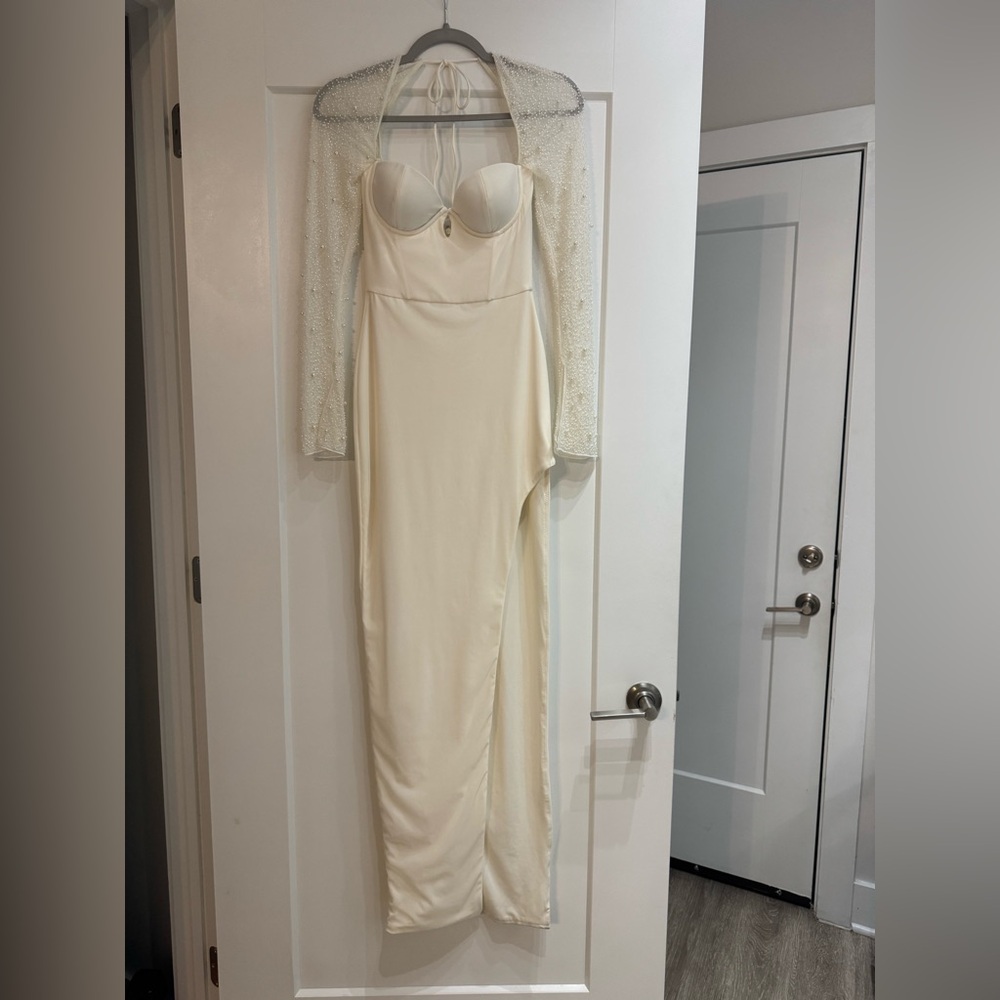 Oh Polly cream dress for Formals, Prom, Wedding, and Parties!